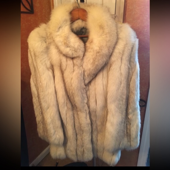 Blue Fox Fur Coat - Picture 2 of 7